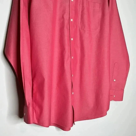 Nordstrom Red Button Down Casual Shirt wrinkle free - Picture 4 of 10